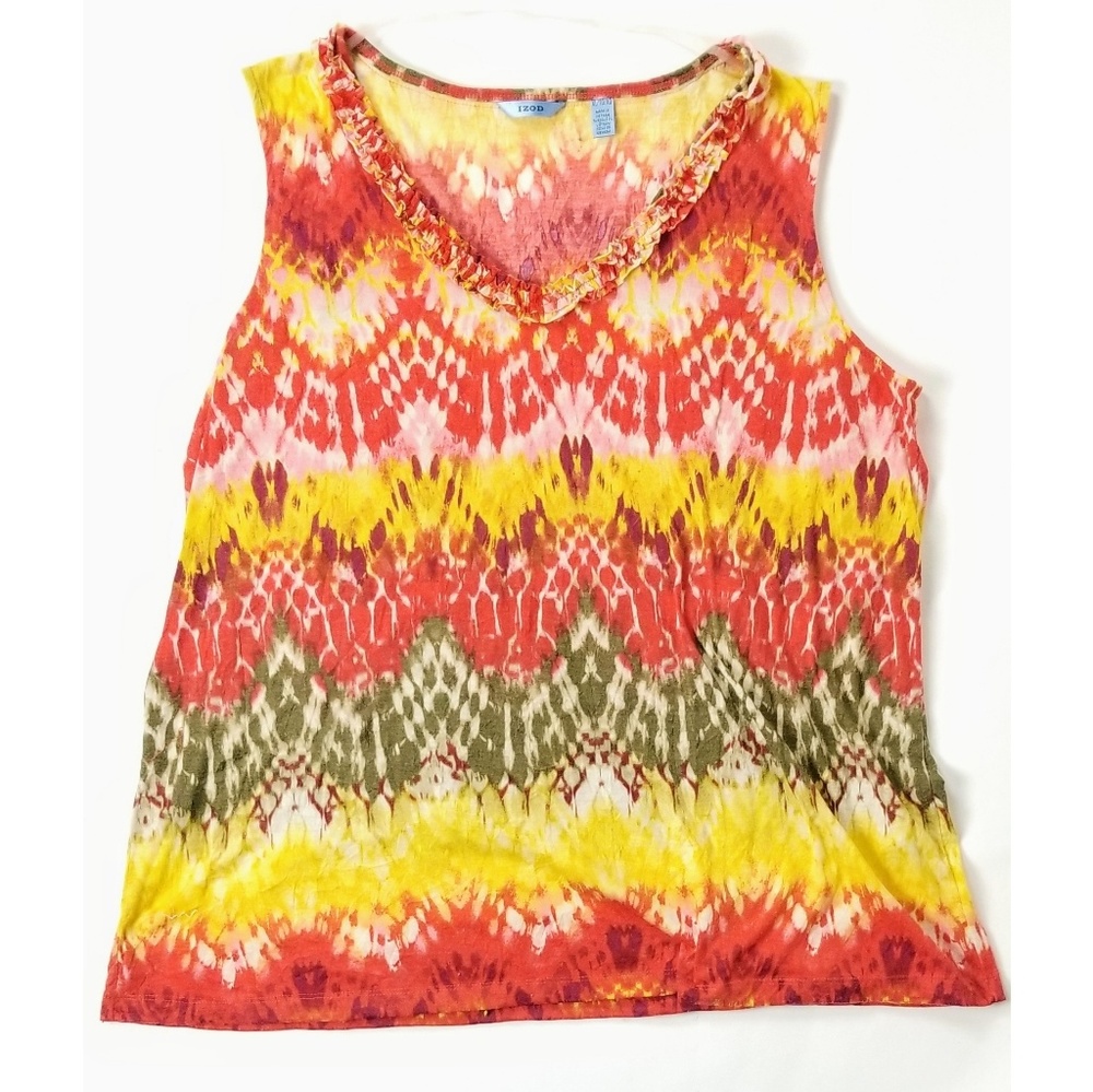 Izod Ladies Multi Color Sleeveless Top